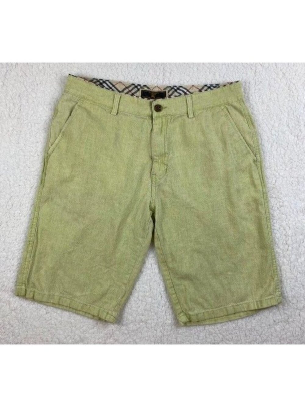 Burberry Brit Dress Shorts Men's Tag Size 34" Measures 32" Nova Check Accent